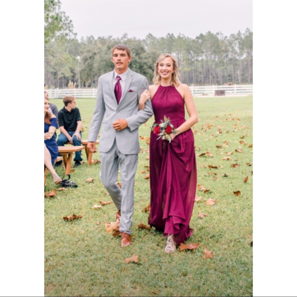 Floor Length Cabernet Gown🍷
